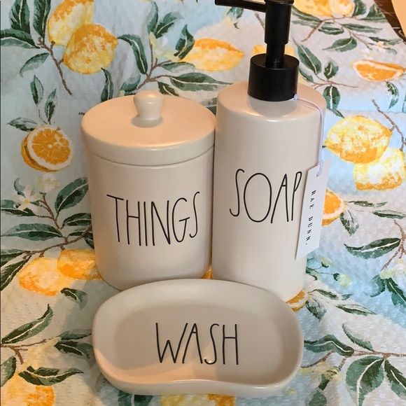 Rae Dunn THINGS container with lid - Picture 3 of 3